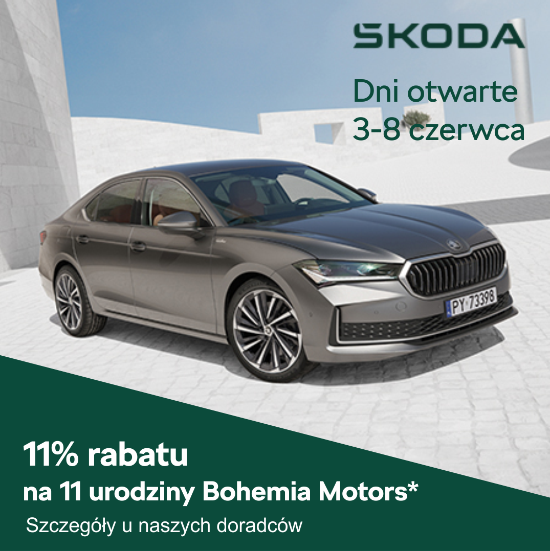 11% rabatu na 11 urodziny Bohemia Motors* podczas Dni Otwartych 3-8 czerwca 2024r